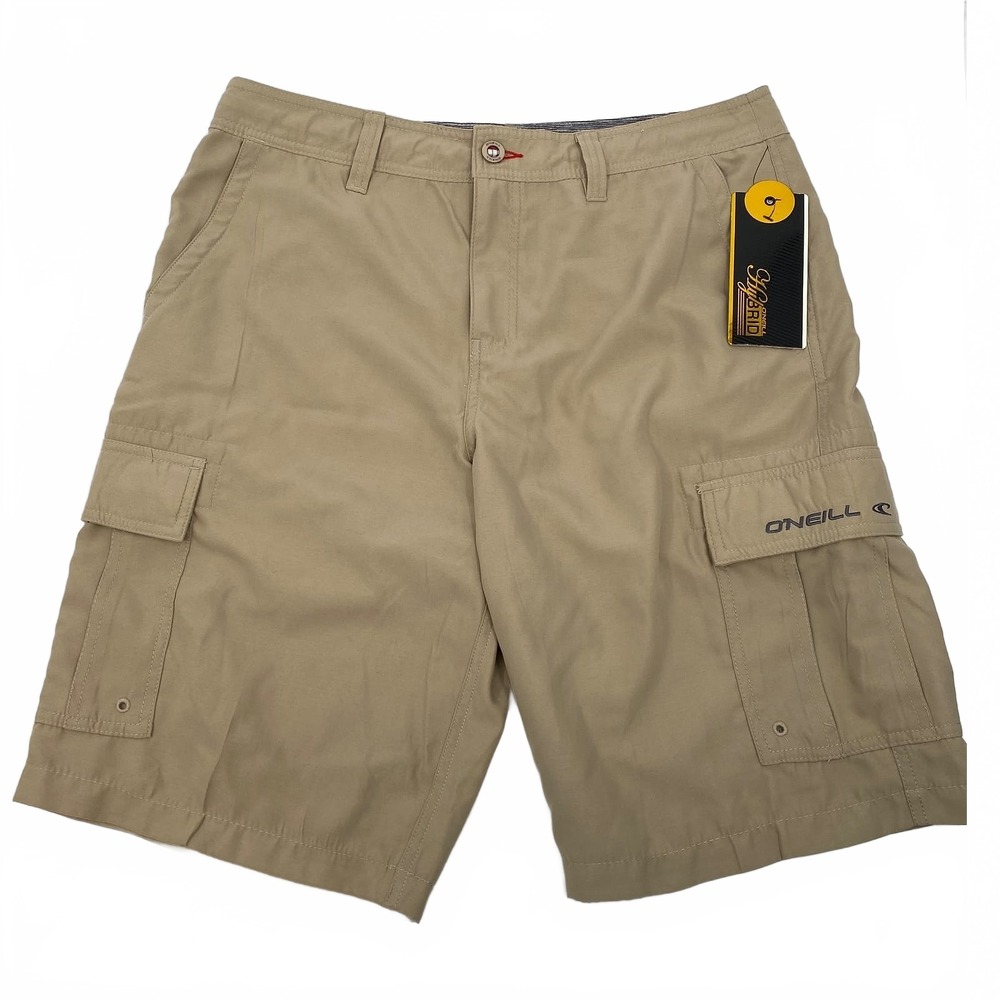 O’Neill Beige Hybrid Shorts Cargo Pockets | Mens 34